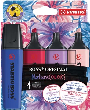 [TIM-70-4035] Markeerstift Stabilo Boss Original Nature colors Wildflower assorti (4)