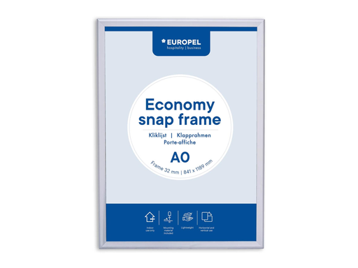 [TIM-355200] Kliklijst Europel Economy lijst 32 mm A0 zilver