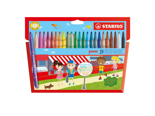 [TIM-2117713] Viltstift Stabilo Power geassorteerde kleuren (24)