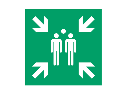 [QUA-7510015] Pictogram bordje Djois Verzamelplaats 300x300mm groen 