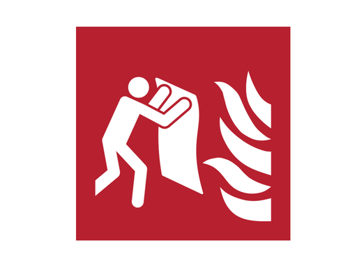 [QUA-7520047] Pictogram bordje Djois Brandblusdeken 200x200mm rood 