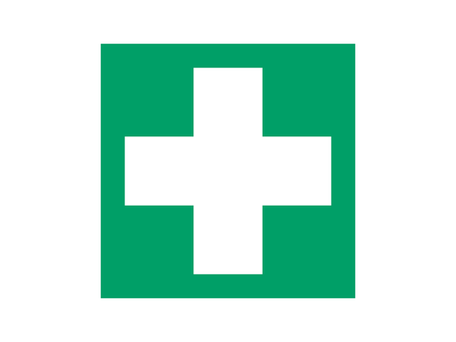 [QUA-7510008] Pictogram bordje Djois EHBO 200x200mm groen 
