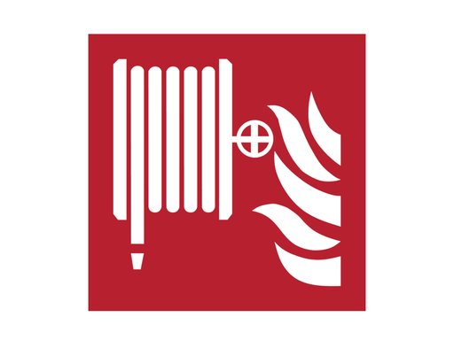 [QUA-7520005] Pictogram bordje Djois Brandhaspel 200x200mm rood 