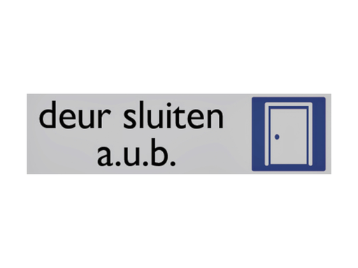 [QUA-39006] Infobord pictogram deur sluiten 165x44mm 