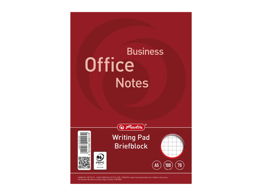 [TIM-1050204] schrijfblok Herlitz ft A5 70 g/m² 100 vel geruit 5 mm