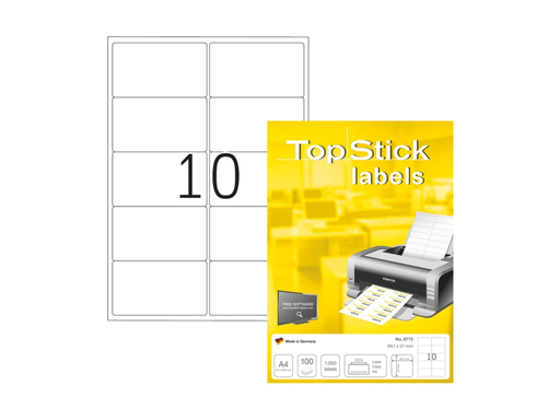 [HER-T8773] Etiketten Herma 10etik/bl 99.1x57mm Topstick wit (1000)
