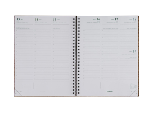 [AGE-1868594] Agenda Brepols ecotiming Kazar spiraalgebonden 2027 assorti