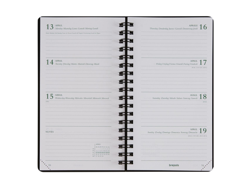 [AGE-7868594] Agenda Brepols Ecorama Kazar spiraalgebonden 2027 assorti