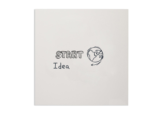 [TIM-6200100] Frameloos whiteboard Smit Visual gelakt staal magnetisch 98x98cm