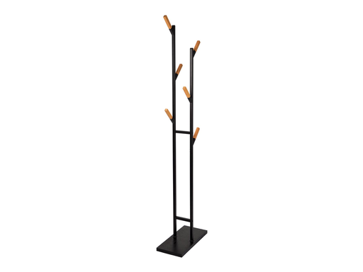 [TIM-9386090] Kapstok Rima MAUL uit metaal hoogte 183 cm 6 afneembare ophanghaken bruin/zwart