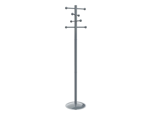 [TIM-9401582] kapstok Saphir Lite MAUL uit metaal hoogte 171 cm 8 ophanghaken met parapluhouder grijs 