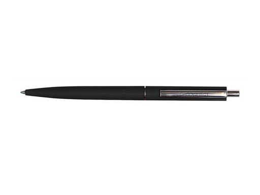 [TIM-KF18998] Balpen Q-CONNECT 0,7 mm medium punt metalen clip zwart