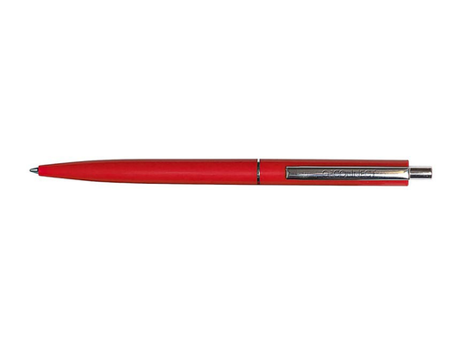 [TIM-KF19000] Balpen Q-CONNECT 0,7 mm medium punt metalen clip rood