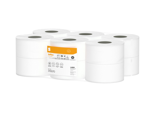 [QUA-315570] Poetspapier Satino CF1 HiCycle 1-laags 120m 12x340 vel wit 315570 