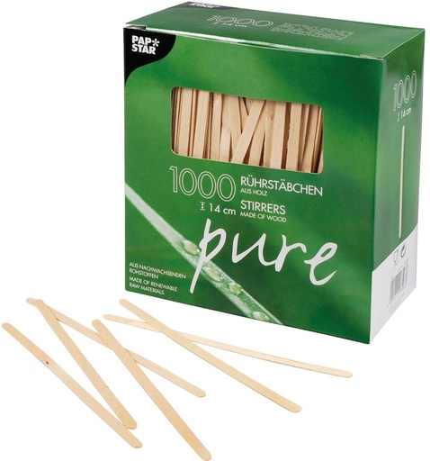 [TIM-P84843] Roerstaaf uit hout 14cm (1000)