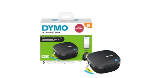 [DYM-2172855] Labelprinter Dymo LetraTag 200B draagbaar bluetooth 12mm zwart 
