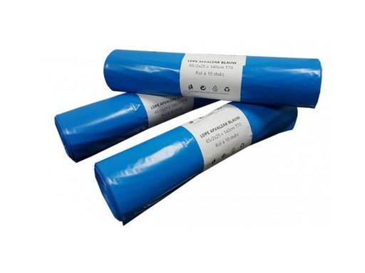[TIM-8004643] vuilniszak 65/25x140cm LDPE blauw (10)