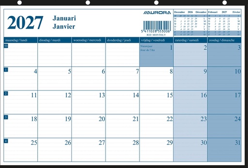 [AGE-MONTHLY] Kalender monthly Aurora 2027