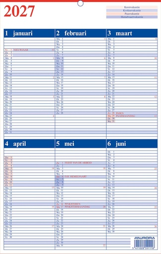 [AGE-111ST] Kalender memento 10 Aurora NL 2027