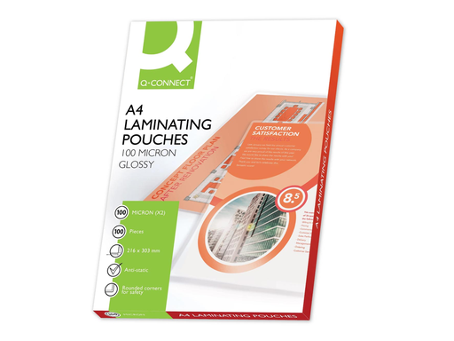 [TIM-KF04115] Lamineerhoes Q-connect A4 2x100µ (100)