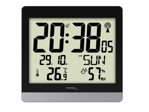 [KAN-WS8014] Digitale wandklok Technoline WS 8014 200x189x29mm zwart/zilver 