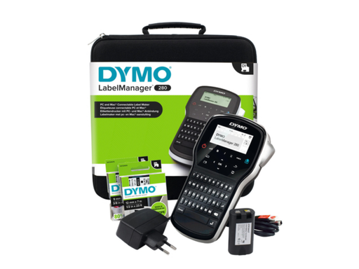 [DYM-2091152] Labelprinter Dymo LabelManager 280 draagbaar qwerty 12mm zwart in koffer 