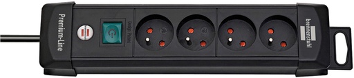 [QUA-1951144100] Stekkerdoos Brennenstuhl Premium 4vdig H05VV-F 3G1.5 1.8m zwart FR/BE 