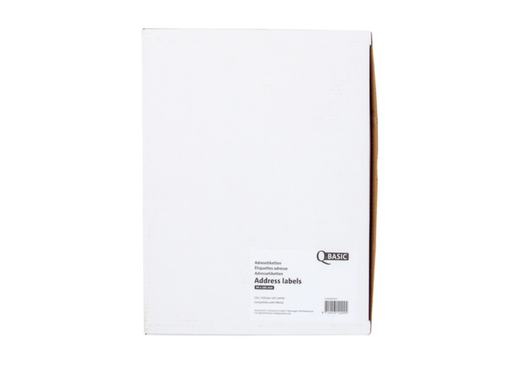 [QUA-Q85014] Labeletiket Qbasic 99014 54x101mm adres wit 12 rollen 