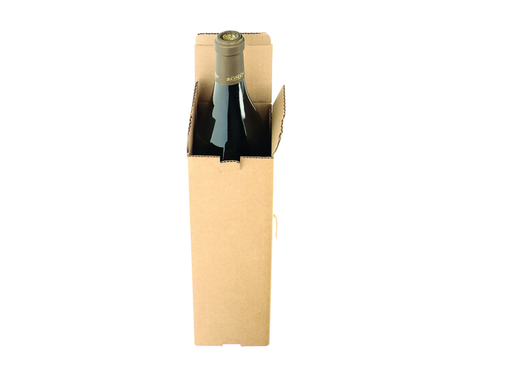 [QUA-1000041] Verzenddoos fles IEZZY karton bruin 90x90x360mm 