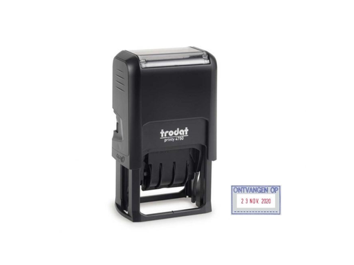 [TRO-D-BL4750/L1] Trodat printy datumstempel 4750 + ONTVANGEN OP blauw-rood