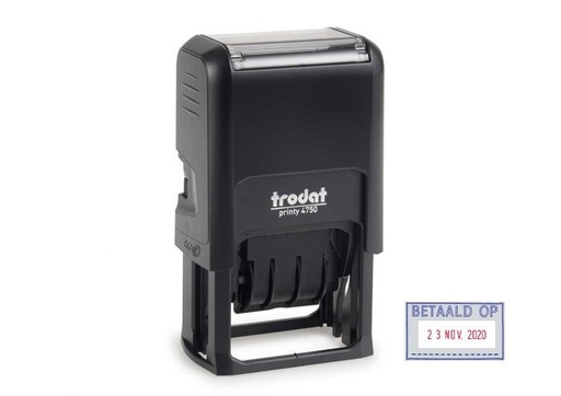 [TRO-D-BL4750/L2] Trodat printy datumstempel 4750 + BETAALD OP blauw-rood
