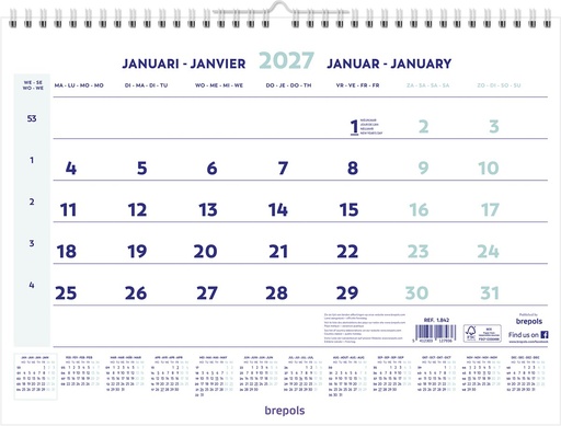 [AGE-842902] Maandkalender Brepols 2027