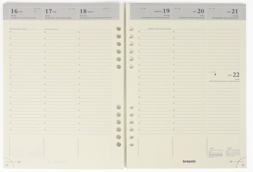 [AGE-510902] Vulling Brepols Brefax 7 agendagedeelte 2027