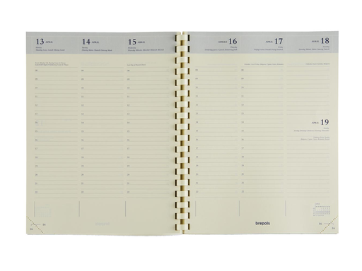 [AGE-136902] Vulling Brepols voor agenda Timing Palermo en Ravenna 168x220mm zestalig 2027 1 week/2 pagina's