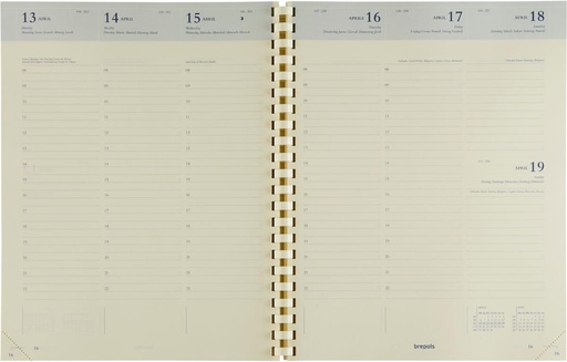 [AGE-240902] Vulling Brepols voor agenda Concorde Calpe 207x270mm zestalig 2027 1 week/2 pagina's