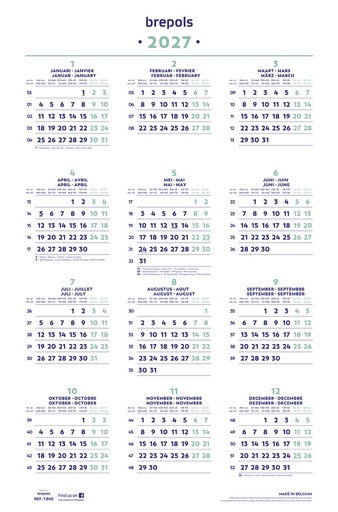 [AGE-840902] Jaarkalender Brepols 2027