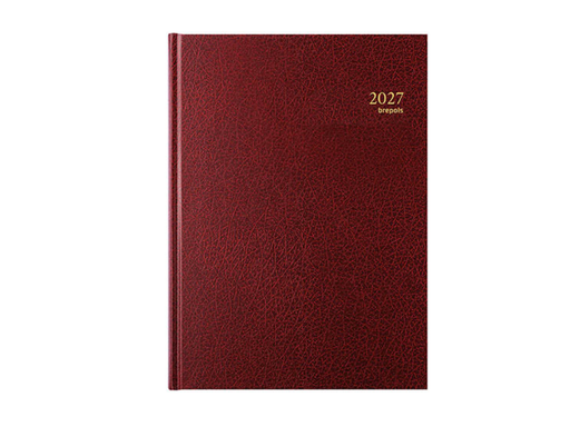 [AGE-001345R] Agenda Brepols Bremax 1 Santex 210x290mm zestalig bordeaux 2027 1 dag/pagina