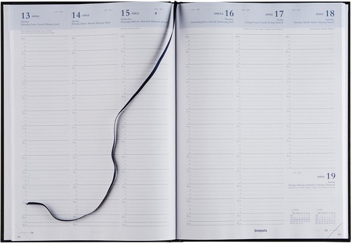 [AGE-030256B] Agenda Brepols Omega Lima 210x290mm zestalig blauw 2026 1 week/2 pagina's