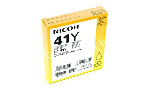 [RIC-GC41YL] Cartridge Ricoh Inkjet GC41 Aficio SG 2100N 400 pag. YEL (405768)