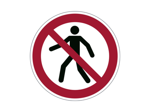 [DUR-173203] Veiligheidsmarkering Durable sticker Ø430mm "voetgangers verboden"