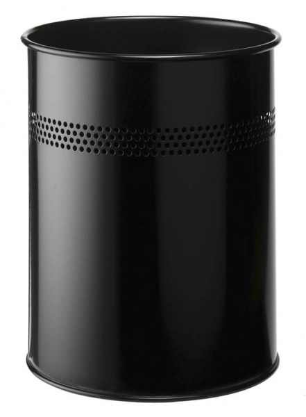 Papiermand Durable Metal Round 15L decoratieve perforatie 30mm zwart (9000159)