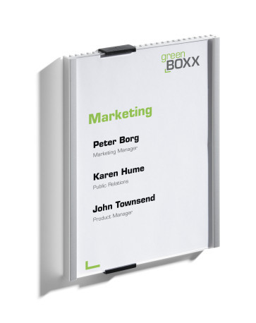 [DUR-480323] Info sign deurbordje Durable 149x210,5mm metaal-zilver