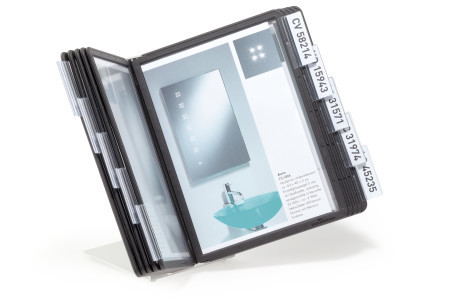 [DUR-550601] Zichtpanelensysteem Durable Vario Table 10 A5 zwart