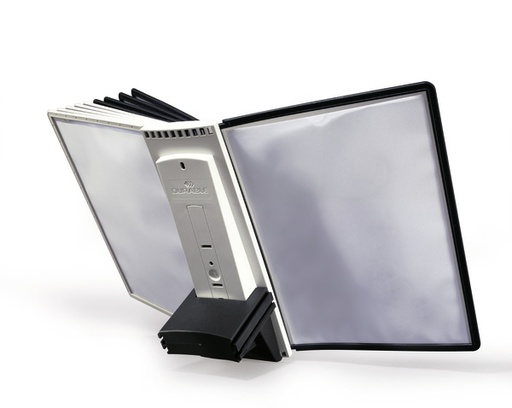 [DUR-581122] Uitbreidingsset Durable voor zichtpanelensysteem Sherpa incl. 10 zichtpanelen grijs/zwart (D581122)