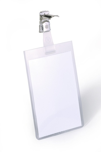[DUR-800219] Badge Durable 90x60mm met klem (25)(D800219)