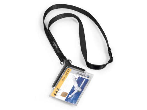 [DUR-820758] Kaarthouder Durable DE LUXE met textielkoord voor 1 kaart houtskool (10)