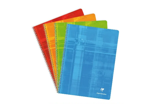 [EXA-8342C] Spiraalschrift Clairefontaine Metric karton A4+ 24x32cm 100blz zonder kantlijn geruit 5mm assorti