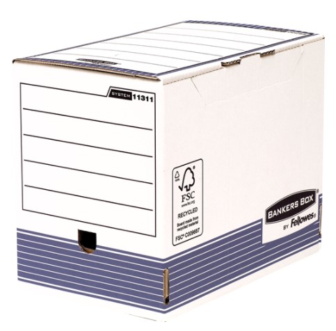 [FEL-1131102] Archiefdoos Fellowes Bankers Box System A4+ 253x345mm rug 200mm (10)