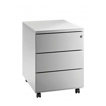 [MUB-LADEBLOK01] Ladenblok op wieltjes Bisley metaal 420x565x500mm BxDxH 3 laden grijs