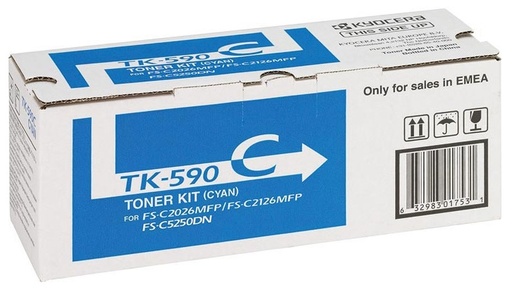 [KYO-TK590C] Toner Kyocera Color Laser TK-590 FS-C2026MFP 5.000 pag. CY